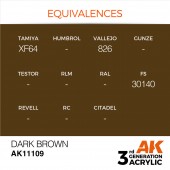 AK Interactive AK11109 Dark Brown 17ml