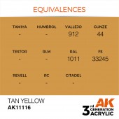 AK Interactive AK11116 Tan Yellow 17ml
