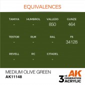 AK Interactive AK11148 Medium Olive Green 17ml