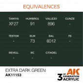 AK Interactive AK11153 Extra Dark Green 17ml
