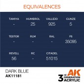 AK Interactive AK11181 Dark Blue 17ml