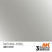 AK Interactive AK11210 Natural Steel 17ml