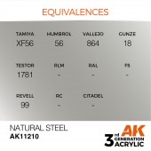AK Interactive AK11210 Natural Steel 17ml