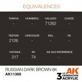 AK Interactive AK11369 Russian Dark Brown 6K