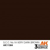 AK Interactive AK11384 S.C.C. No.1A Very Dark Brown
