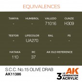 AK Interactive AK11386 S.C.C. No.15 Olive Drab