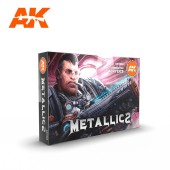 AK Interactive AK11608 METALLICS SET - (6 x 17 ml) - 3rd Generation Acrylic