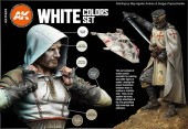 AK Interactive AK11609 WHITE COLORS SET