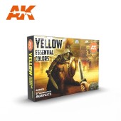 AK Interactive AK11615 YELLOW ESSENTIAL COLORS - (6 x 17 ml) - 3rd Generation Acrylic
