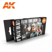 AK Interactive AK11621 FLESH AND SKIN COLORS - (4 x 17 ml) - 3rd Generation Acrylic