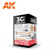 AK Interactive AK11670 STANDARD TOOLS ALL ERAS COMBO - (3 x 17 ml) - 3rd Generation Acrylic