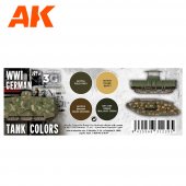 AK Interactive AK11686 WWI GERMAN TANK COLORS - (4 x 17 ml) - 3rd Generation Acrylic