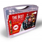 AK Interactive AK11704 3G PLASTIC BRIEFCASE 120 FIGURE COLORS