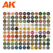 AK Interactive AK11704 3G PLASTIC BRIEFCASE 120 FIGURE COLORS