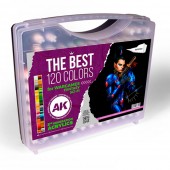 AK Interactive AK11707 3G PLASTIC BRIEFCASE 120 WARGAME COLORS