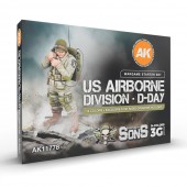 AK Interactive AK11778 US AIRBORNE DIVISION D-DAY. Wargame Starter SET. 14 COLORS & 1 FIGURE (EXCLUSIVE 101ST RADIO OPERATOR)
