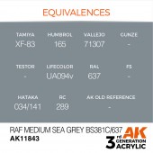 AK Interactive AK11843 RAF Medium Sea Grey BS381C/637