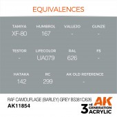 AK Interactive AK11854 RAF Camouflage (Barley) Grey BS381C/626