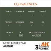 AK Interactive AK11861 Medium Green 42