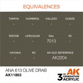 AK Interactive AK11863 ANA 613 Olive Drab