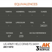 AK Interactive AK11872 US Army Helo Drab FS 34031