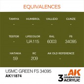AK Interactive AK11874 USMC Green FS 34095