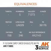 AK Interactive AK11883 F-15 Dark Grey (Mod Eagle) FS 36176