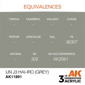 AK Interactive AK11891 IJN J3 Hai-iro (Grey)