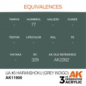 AK Interactive AK11900 IJA #3 Hairanshoku (Grey Indigo)
