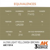 AK Interactive AK11914 A-21m Light Yellowish Brown