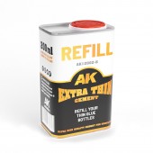 AK Interactive -B AK12002-B REFILL EXTRA THIN CEMENT (250ml)