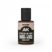 AK Interactive AK12106 PRECISION PANELINER- DARK RUST 30ml