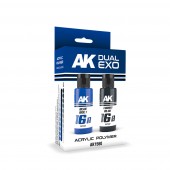 AK Interactive AK1560 BLUE BOLT & TURBO BLUE (2 x 60 ml) - DUAL EXO Acrylic Paints Set