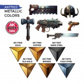 AK Interactive AK17522 METALLICS (QUICK GEN SET)