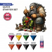 AK Interactive AK17525 QUICK STARTER SET (8 QUICK GEN + 1 MEDIUM + 1 FREE BRUSH)
