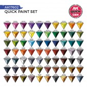 AK Interactive AK17602 QUICK PAINT SET - 72 QUICK GEN COLORS (+2 MEDIUM 18ML +2 FREE BRUSHES)