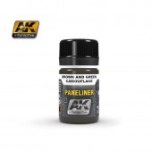 AK Interactive AK2071 AK2071 PANELINER FOR BROWN AND GREEN CAMOUFLAGE (35 ml)  - Air Weathering Product