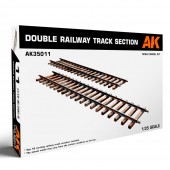 AK Interactive AK35011 DOUBLE RAILWAY TRACK SECTION 1:35