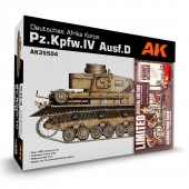 AK Interactive AK35504-B PZ.KPFW.IV AUSF.D AFRIKA KORPS +5 FIGURES GERMAN TANK CREW AFRIKA KORPS 1:35