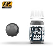 AK Interactive AK476 XTREME METAL STEEL  (30 ml) - Xtreme Metal Color