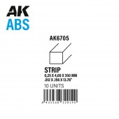 AK Interactive AK6705 Strips 0.25 x 4.00 x 350mm - ABS STRIP