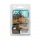 AK Interactive AK7020 BASIC DIRT EFFECTS WEATHERING SET TRAIN SERIES