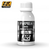 AK Interactive AK759 WHITE PRIMER AND MICROFILLER (100 ml)  - Xtreme Metal Color