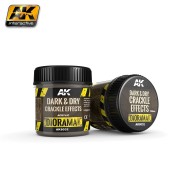 AK Interactive AK8032 DARK & DRY CRACKLE EFFECTS - 100 ml  Acrylic  - Texture Products