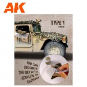 AK Interactive AK8060 REGULAR CAMOUFLAGE NET Type 1 SAND