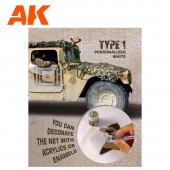 AK Interactive AK8061 REGULAR CAMOUFLAGE NET Type 1 PERSONALIZED WHITE