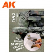 AK Interactive AK8063 REGULAR CAMOUFLAGE NETType 2 PERSONALIZED WHITE