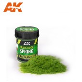 AK Interactive AK8219 GRASS FLOCK 2MM SPRING - (250 ml) - Texture Products