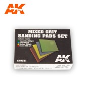 AK Interactive AK9021 Mixed Grit Sanding Pads Set 800, 400, 220, 120 grit. 4units