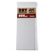 AK Interactive AK9041 Dry Sandpaper 800 Grit. 3 units